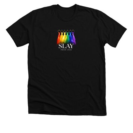 SLAY, a Solid Black Blend Premium Unisex Tee
