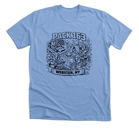 Pack 163 Adventures, a Heather Carolina Blue Premium Unisex Tee