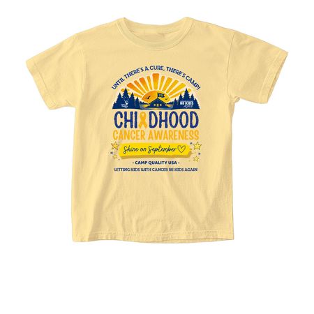 Until There's a Cure, There's Camp!, a Butter Comfort Colors Youth Tee
