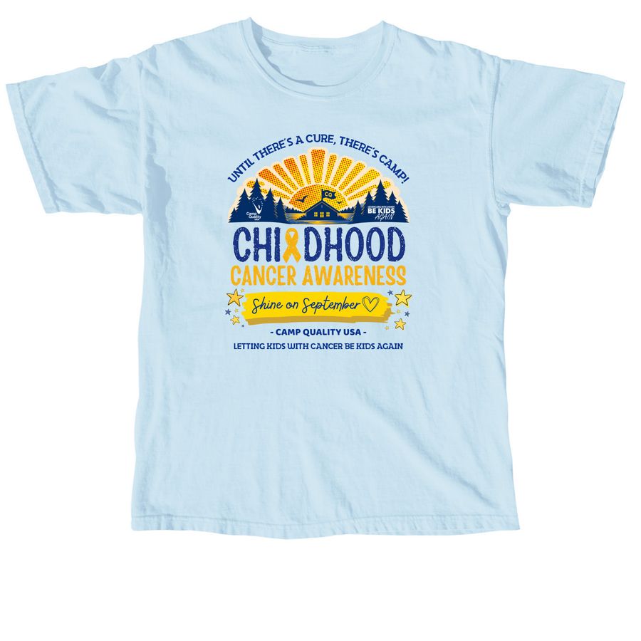 Until There's a Cure, There's Camp!, a Chambray Comfort Colors Unisex Tee