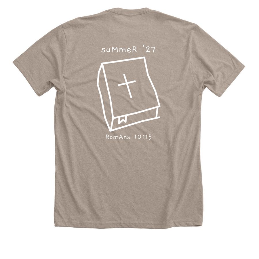 Mission Alaska! 2027, a Heather Stone Premium Unisex Tee (back-view)