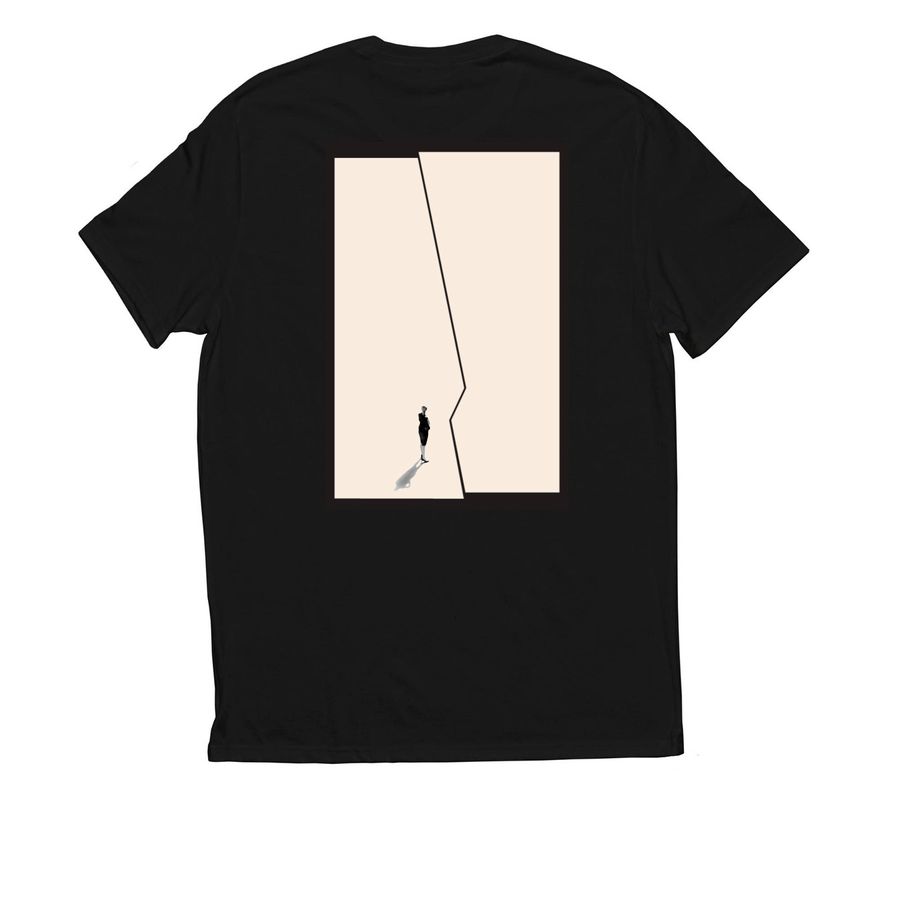 The Price of Mercy, a Deep Black Allmade Eco Triblend Unisex Tee (back-view)