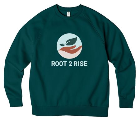 R2R CVC Crewneck Sweatshirt, a Deep Sea Green Allmade Organic CVC Crewneck Sweatshirt