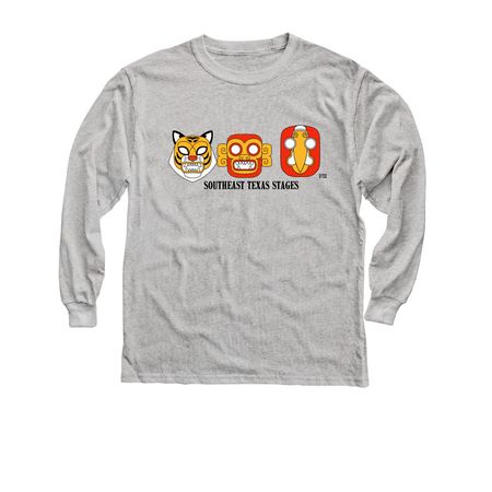 Magic Folk Animals!, a Sport Grey Youth Long Sleeve Tee