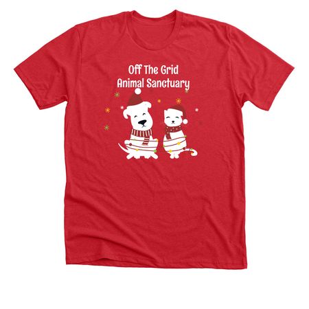 'Tis the Season, a Heather Red Premium Unisex Tee