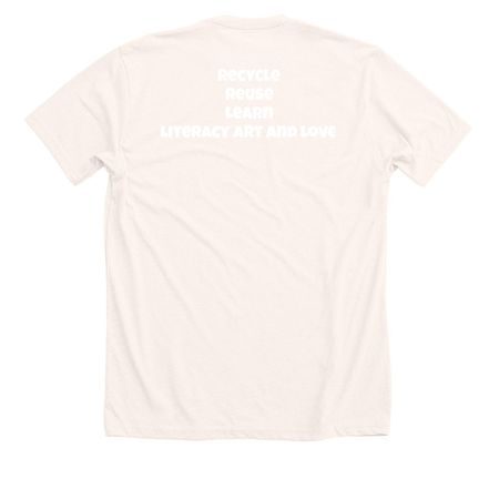 Coral Reef, a Heather Natural Premium Unisex Tee (back-view)