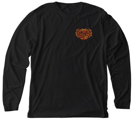 PTE FALL THEMED SHIRT, a Solid Black Blend Premium Long Sleeve Tee (back-view)