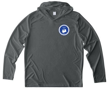 UV Long Sleeve Hoodie, a Dark Smoke Grey UV Performance Long Sleeve Hoodie