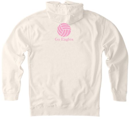 Bump. Set. Spike, a Bone Heavyweight Pullover Hoodie (back-view)