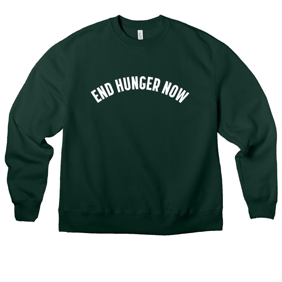 End Hunger Now, a Forest Premium Heavyweight Crewneck Sweatshirt