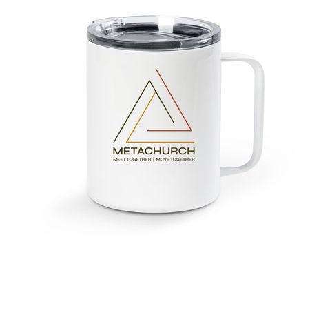 Mug, a White Stainless Steel Travel Mug