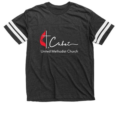 CUMC White/Red Logo Shirts, a Vintage Smoke / White Football Jersey Tee