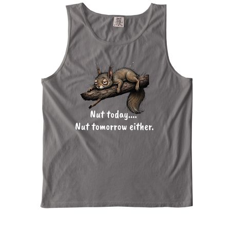 Nut Today, a Grey Comfort Colors Tank Top