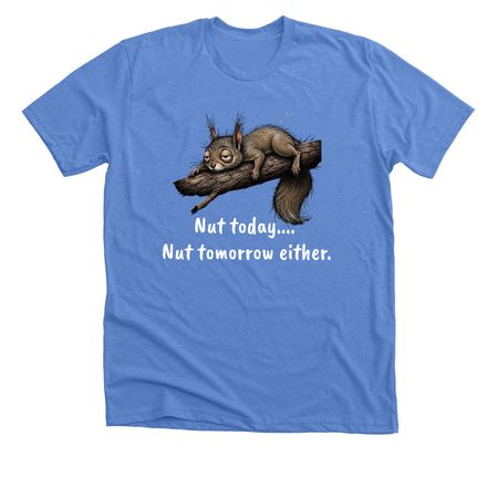 Nut Today, a Heather Columbia Blue Premium Unisex Tee