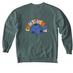 OG Emmy's Memmy, a Blue Spruce Comfort Colors Crewneck Sweatshirt (back-view)