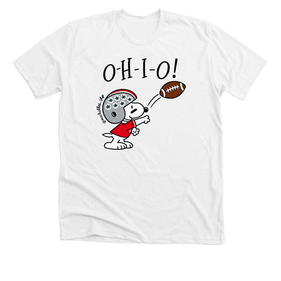 Snoopy Ohio&nbsp;State Football Peanuts shirt, a Solid White Blend Premium Unisex Tee