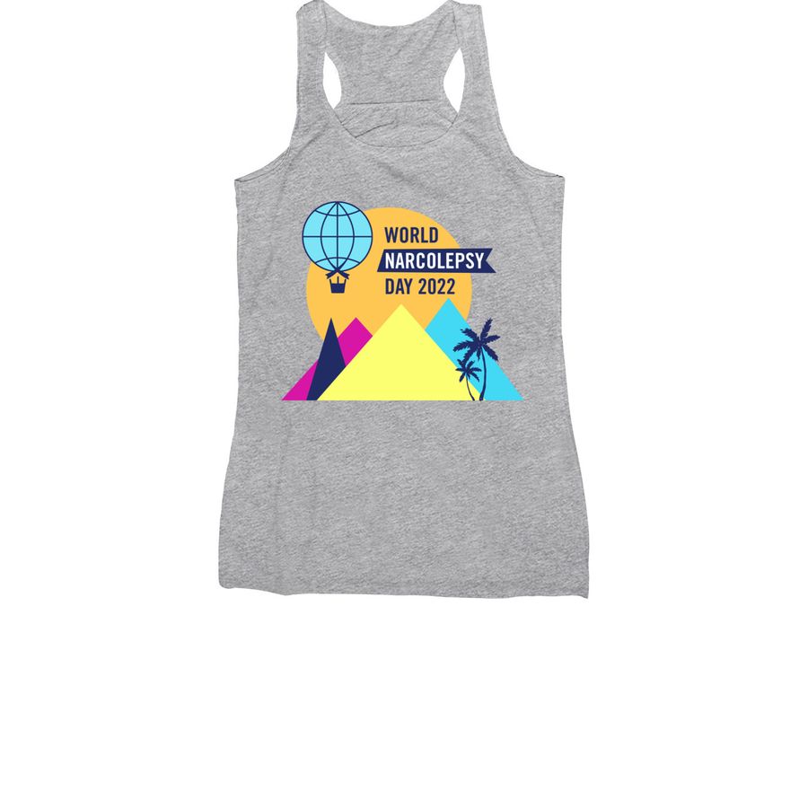 World Narcolepsy Day 2022, a Athletic Heather Women's Racerback