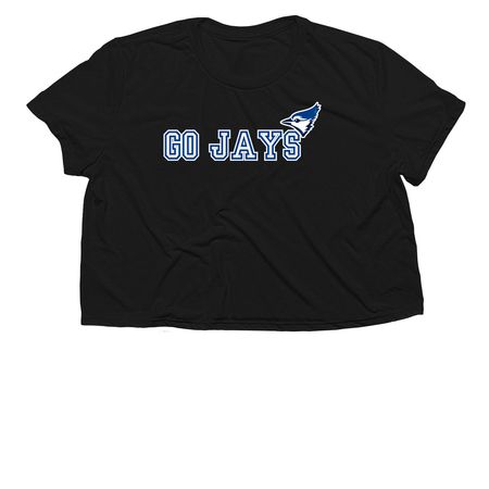 Go Jays, a Black Women?s Flowy Cropped Tee
