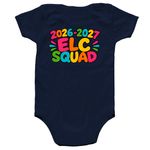 Glen Mar Babies, a Navy Infant Onesie (back-view)