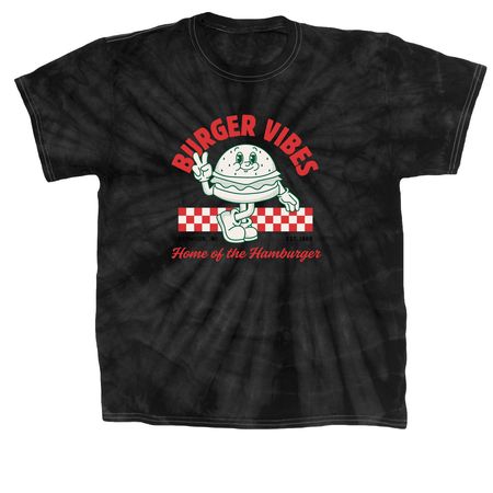 Burger Vibes&nbsp;, a Black Classic Tie Dye Tee