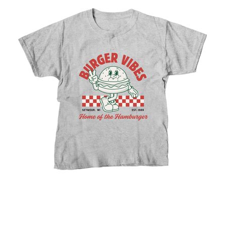 Burger Vibes&nbsp;, a Sport Grey Youth Unisex Tee