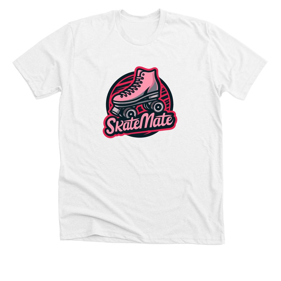 Skatemate Tee, a Solid White Blend Premium Unisex Tee