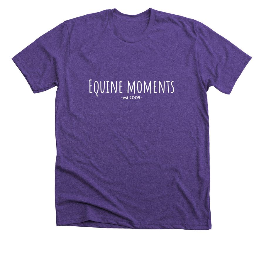 Equine Moments Apparel, a Heather Team Purple Premium Unisex Tee