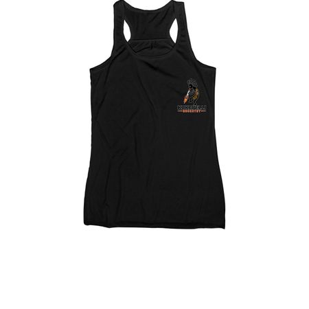Smoking Kokopelli, a Black Women's Racerback