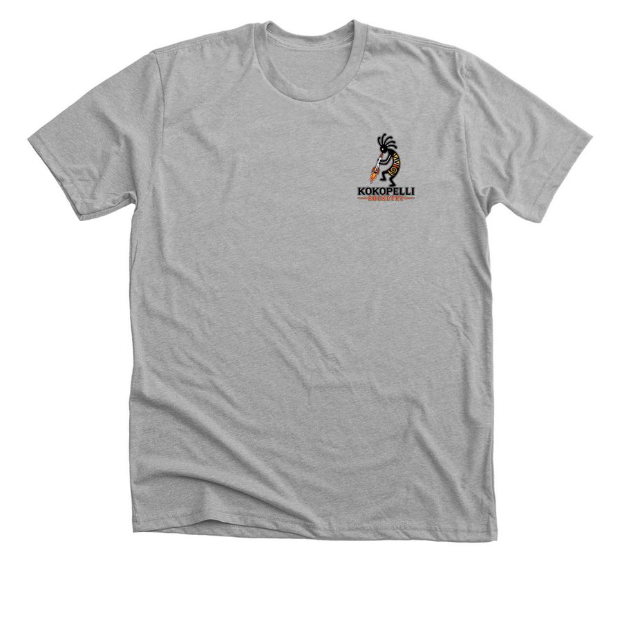 Smoking Kokopelli, a Athletic Heather Premium Unisex Tee