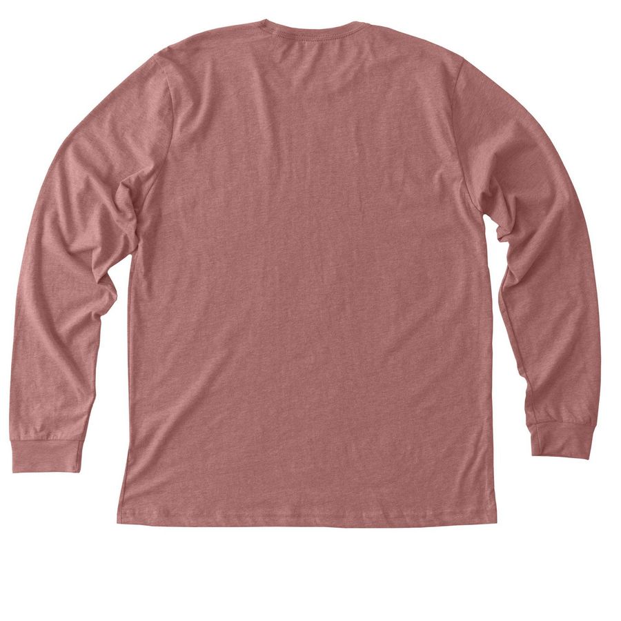IP Long Sleeve Tee, a Heather Mauve Premium Long Sleeve Tee (back-view)