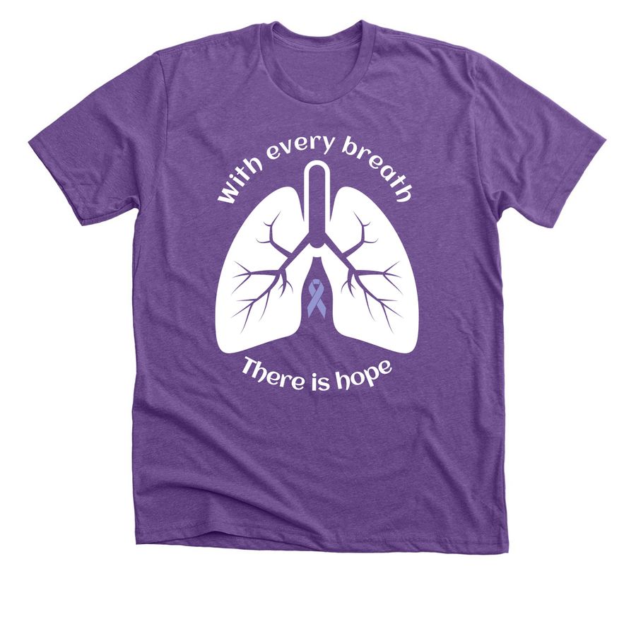 Cystic Fibrosis Awareness- Caspian?s Crew, a Heather Team Purple Premium Unisex Tee