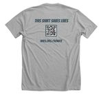 Save Briggs Animal Adoption Center, a Athletic Heather Premium Unisex Tee (back-view)