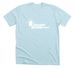 Resilient Arrow White Logo, a Heather Ice Blue Premium Unisex Tee