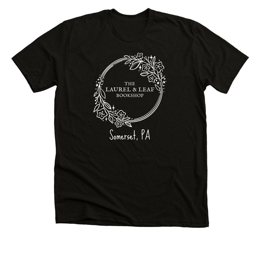 Laurel & Leaf Tee - White, a Black Heather Premium Unisex Tee