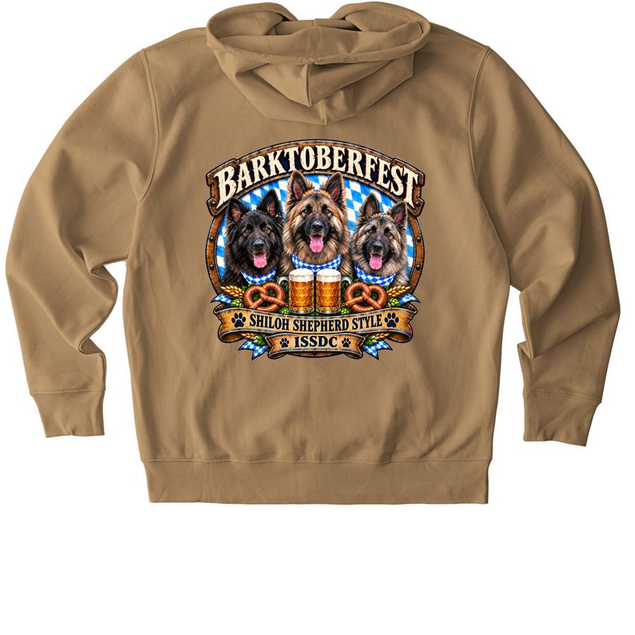 BARKTOBERFEST 2026 Sweatshirts [back], a Latte Stanley/Stella Unisex Cultivator 2.0 Zip Up Pullover Hoodie (back-view)