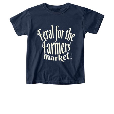 Feral for the Farmers' Market, a True Navy Comfort Colors Youth Tee