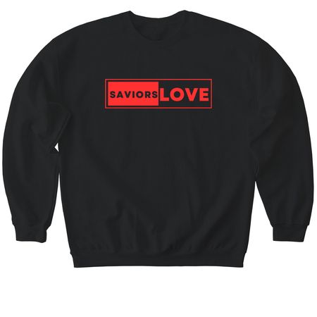 Saviors Love Apparel&nbsp;, a Black Softstyle Crewneck Sweatshirt