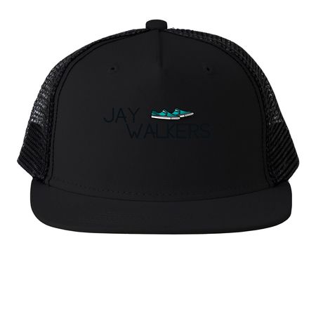 Jay Walkers Trucker - Gray, a Black Printed Trucker Hat