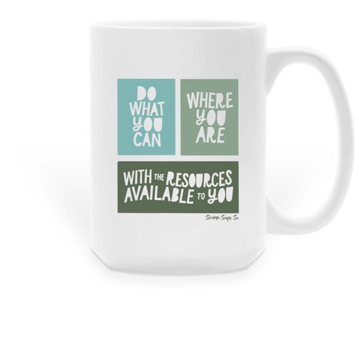 Do What You Can (Green) White Large Coffee Mug