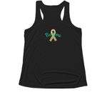 Raise Awareness Rebel, a Black Women's Performance Tank (back-view)