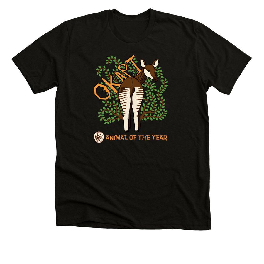 OKAPI - Animal of the Year Fund Raiser, a Solid Black Blend Premium Unisex Tee