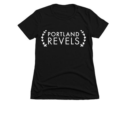 Portland Revels Apparel, a Black Women's Slim Fit Tee