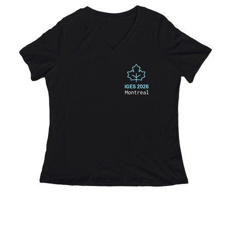 International Genetic Epidemiology Society 26, a Black Women's Relaxed V-Neck Tee