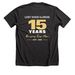 Lost Dogs Illinois 15 Year Anniversary, a Dark Grey Heather Premium Unisex Tee (back-view)