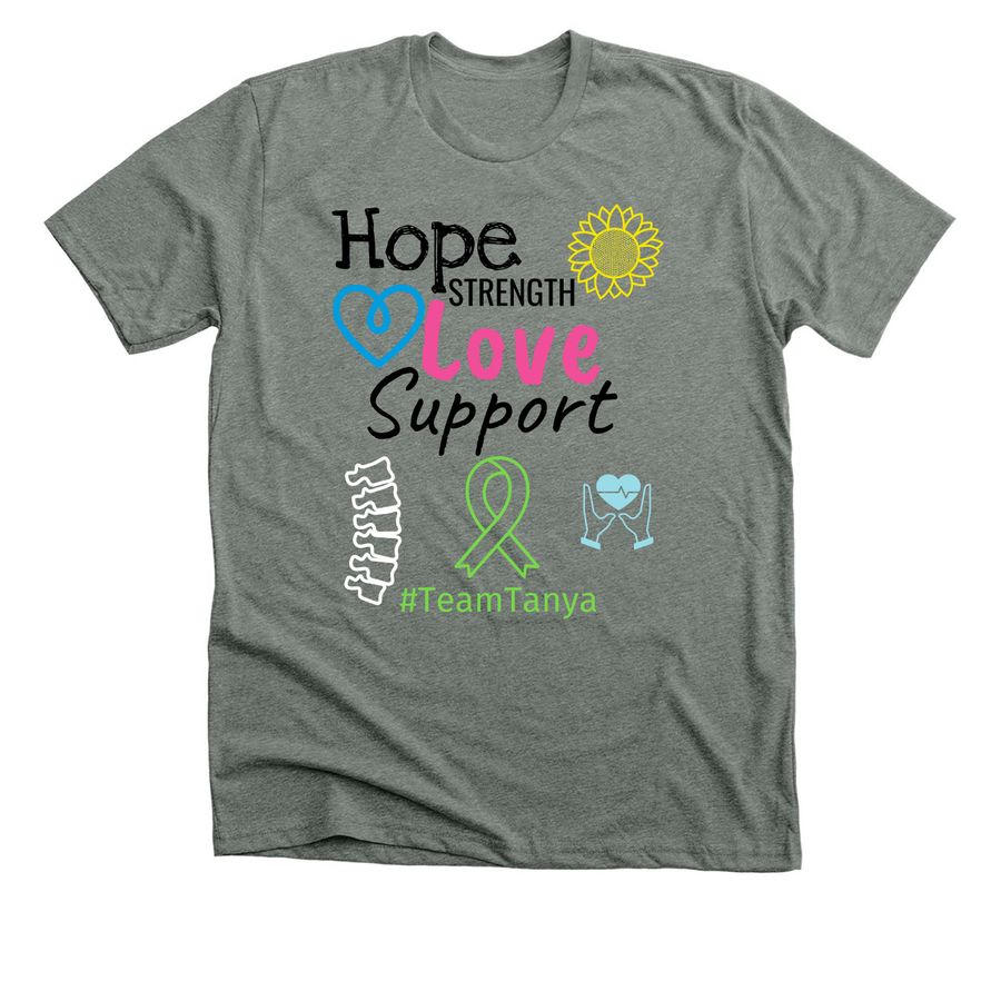 Team Tanya, a Deep Heather Premium Unisex Tee