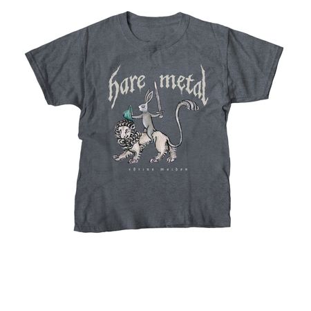 Hare Metal, a Dark Heather Youth Unisex Tee