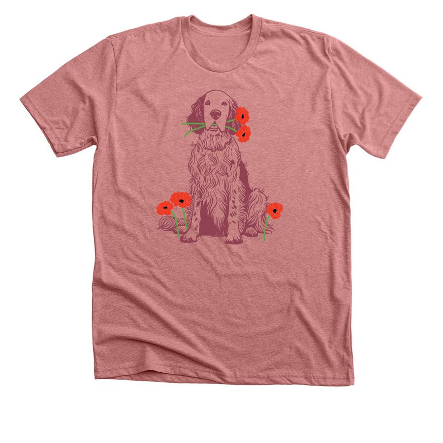 New Beginnings Bloom Here - Mauve, a Heather Mauve Premium Unisex Tee