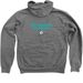 American Rivers Drip Hoodie, a Deep Heather Zip Up Hoodie (back-view)