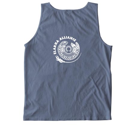 Elakha Alliance Sea Otter Tank, a Blue Jean Comfort Colors Tank Top (back-view)