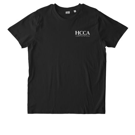 HCCA White Logo Corner - TShirts, a Black Stanley/Stella Unisex Rocker Tee